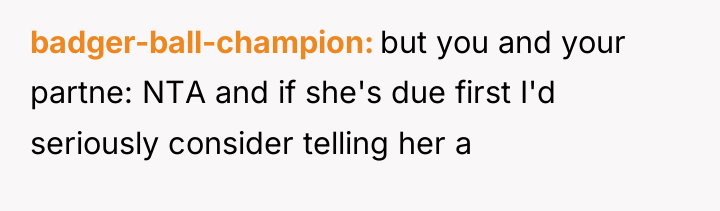badger-ball-champion but you and your partne: NTA and if she's...