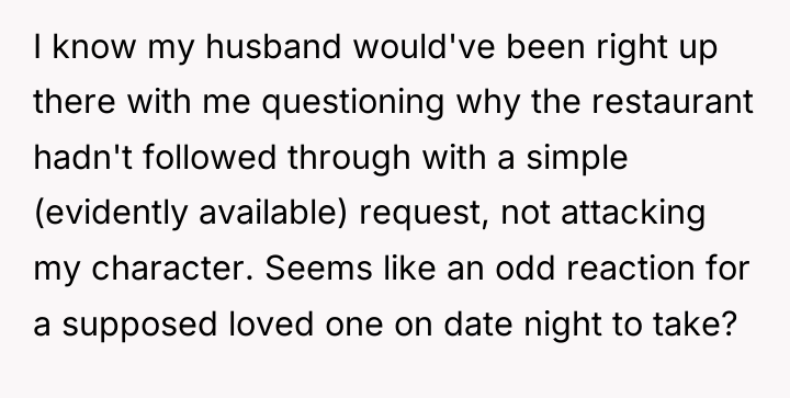 I know my husband would've been right up there with...