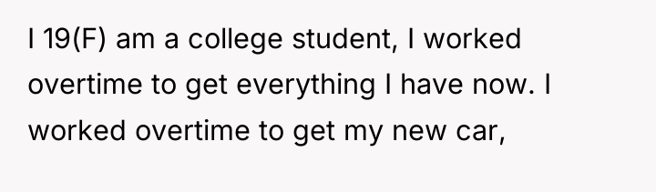 I 19(F) am a college student, I worked overtime to...