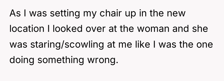 As I was setting my chair up in the new...