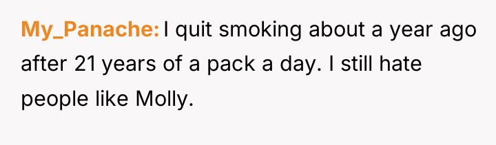 My_Panache I quit smoking about a year ago after 21...