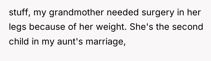 stuff, my grandmother needed surgery in her legs because of...