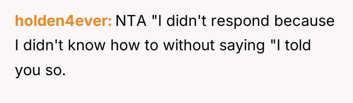 holden4ever NTA "I didn't respond because I didn't know how...