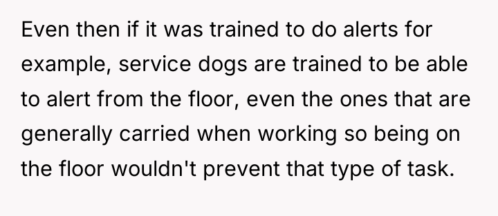 Even then if it was trained to do alerts for...