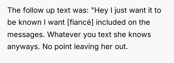 The follow up text was: "Hey I just want it...