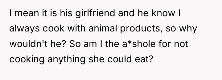 I mean it is his girlfriend and he know I...