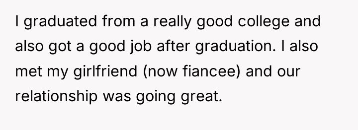 I graduated from a really good college and also got...