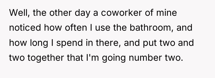 Well, the other day a coworker of mine noticed how...