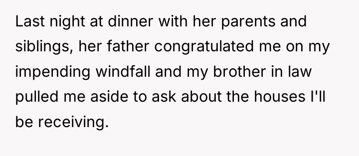 Last night at dinner with her parents and siblings, her...