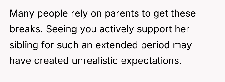 Many people rely on parents to get these breaks. Seeing...