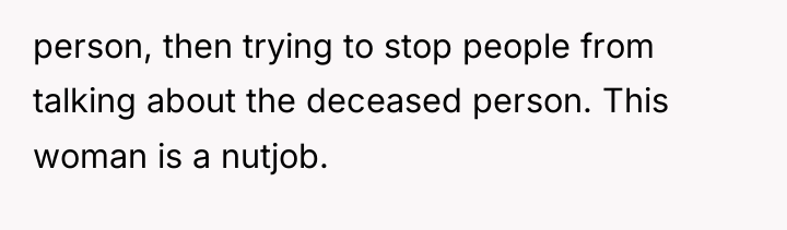 person, then trying to stop people from talking about the...