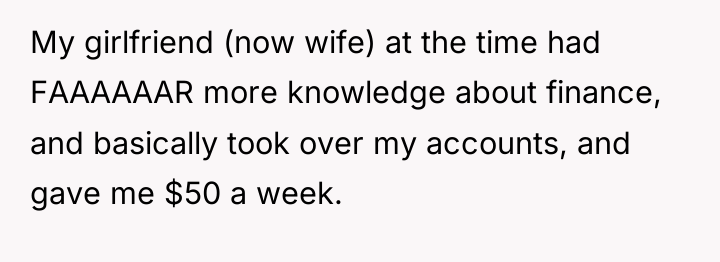 My girlfriend (now wife) at the time had FAAAAAAR more...