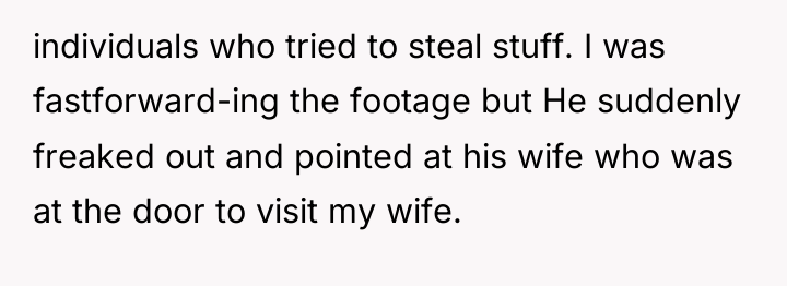 individuals who tried to steal stuff. I was fastforward-ing the...