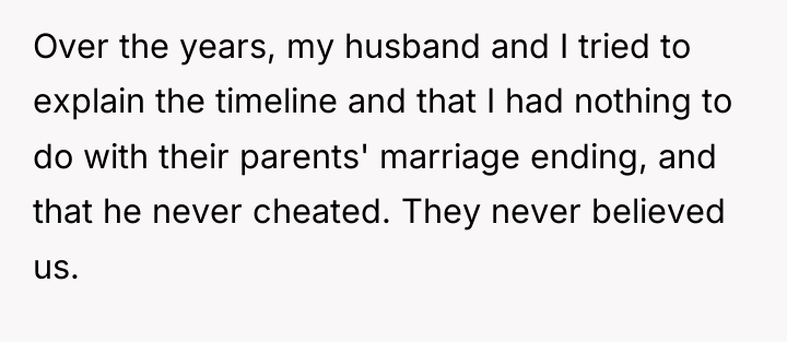 Over the years, my husband and I tried to explain...