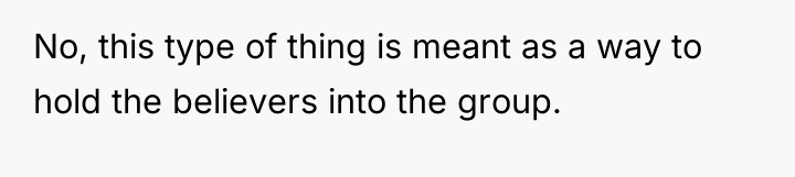 No, this type of thing is meant as a way...