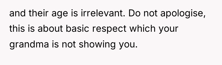 and their age is irrelevant. Do not apologise, this is...