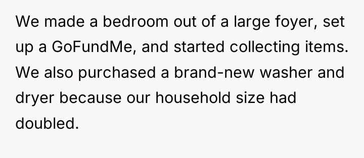We made a bedroom out of a large foyer, set...