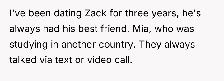 I've been dating Zack for three years, he's always had...