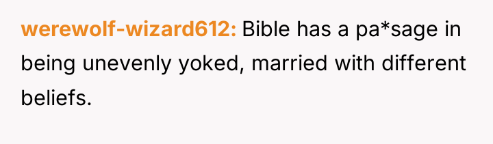werewolf-wizard612 Bible has a pa*sage in being unevenly yoked, married...
