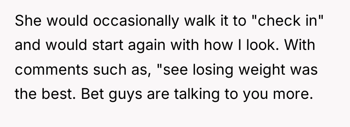 She would occasionally walk it to "check in" and would...