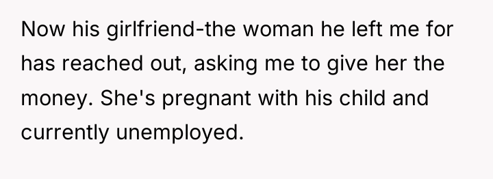 Now his girlfriend-the woman he left me for has reached...
