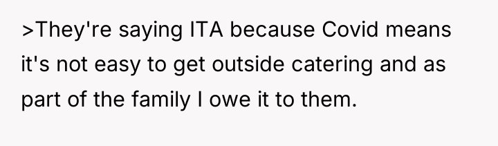>They're saying ITA because Covid means it's not easy to...