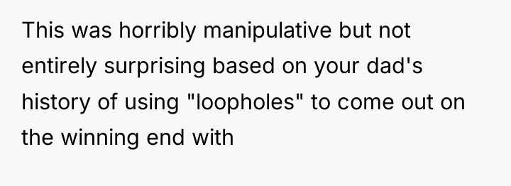 This was horribly manipulative but not entirely surprising based on...