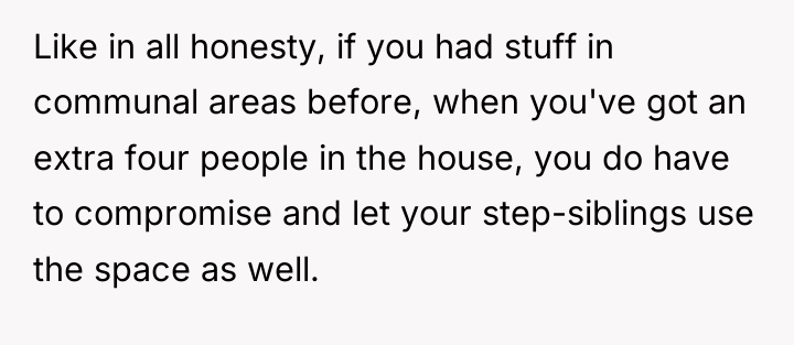 Like in all honesty, if you had stuff in communal...