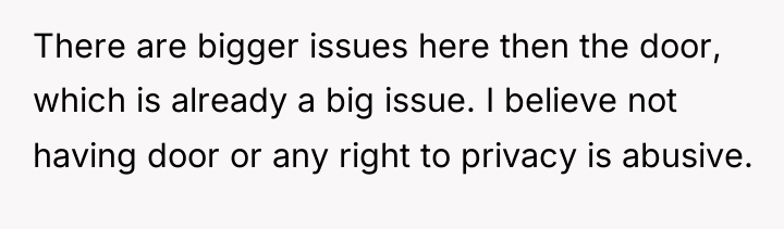 There are bigger issues here then the door, which is...