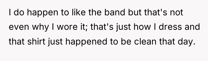 I do happen to like the band but that's not...