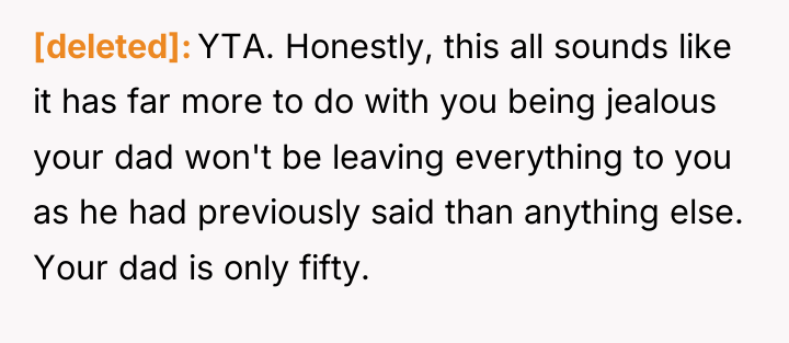 [deleted] YTA. Honestly, this all sounds like it has far...