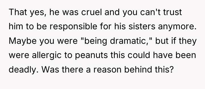 That yes, he was cruel and you can't trust him...
