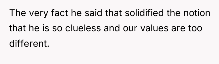The very fact he said that solidified the notion that...
