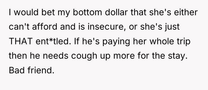 I would bet my bottom dollar that she's either can't...