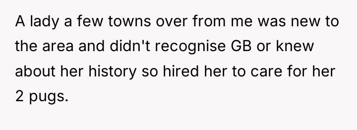 A lady a few towns over from me was new...