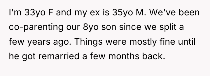 I'm 33yo F and my ex is 35yo M. We've...
