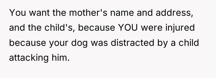 You want the mother's name and address, and the child's,...