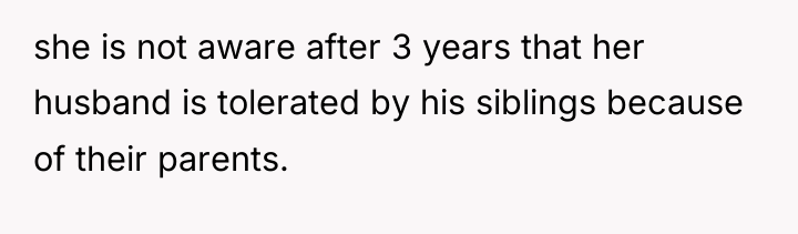 she is not aware after 3 years that her husband...