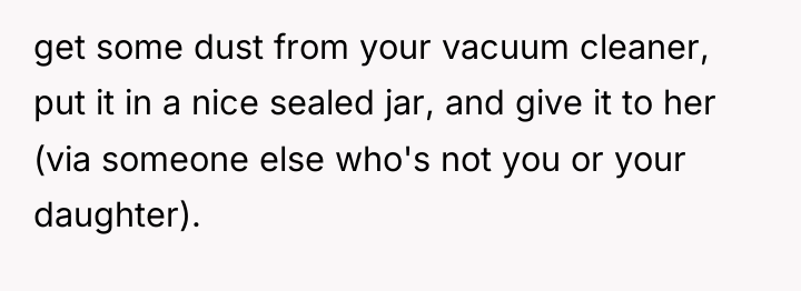 get some dust from your vacuum cleaner, put it in...