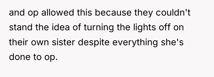 and op allowed this because they couldn't stand the idea...