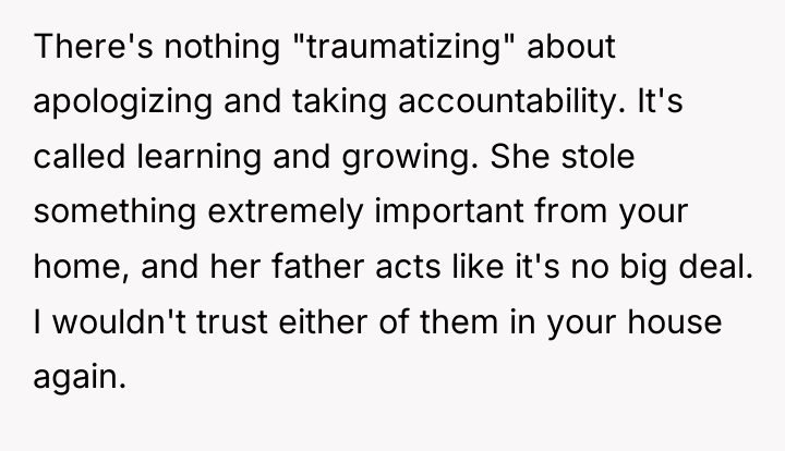 There's nothing "traumatizing" about apologizing and taking accountability. It's called...