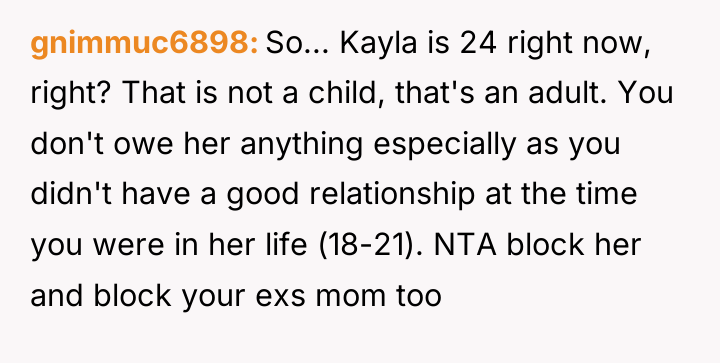 gnimmuc6898 So... Kayla is 24 right now, right? That is...