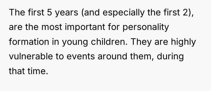 The first 5 years (and especially the first 2), are...