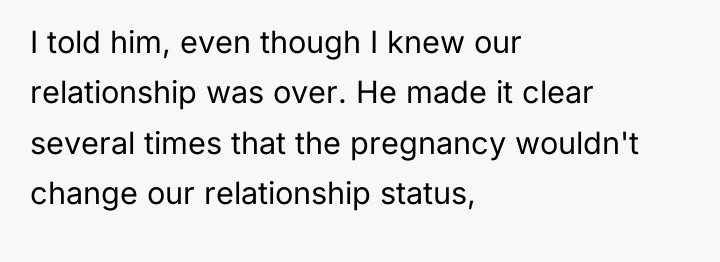 I told him, even though I knew our relationship was...