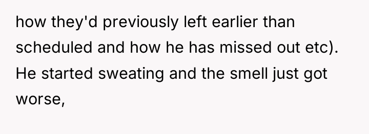 how they'd previously left earlier than scheduled and how he...