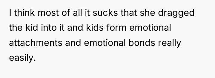 I think most of all it sucks that she dragged...