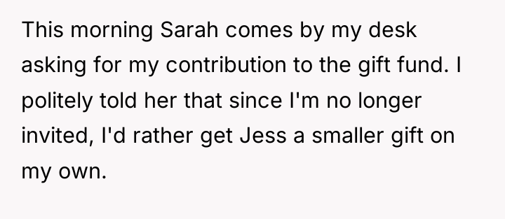 This morning Sarah comes by my desk asking for my...