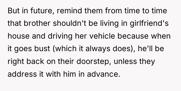 But in future, remind them from time to time that...