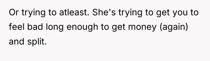 Or trying to atleast. She's trying to get you to...
