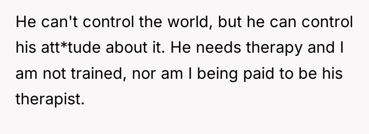 He can't control the world, but he can control his...